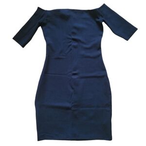 TALULA Black Off the Shoulder Shortsleeve Fitted Mini LBD Dress, Size XS